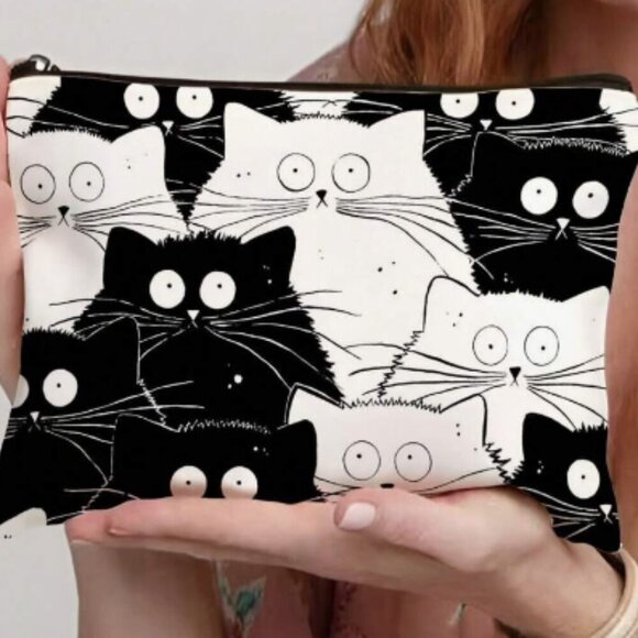 Other - Cat Bag Zip Makeup Pencil Case Cards Dice Cord Phone Case